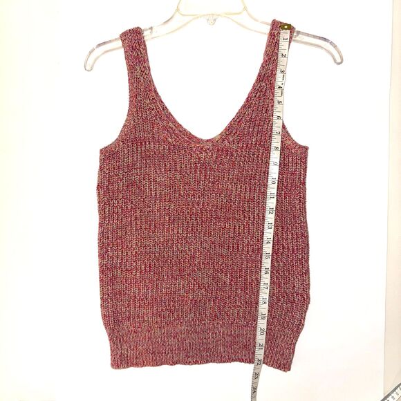 John & Jenn By Line Peta Knit Tank Top Sweater Shirt Rainbow Prism Pink Multi XS - Picture 8 of 10
